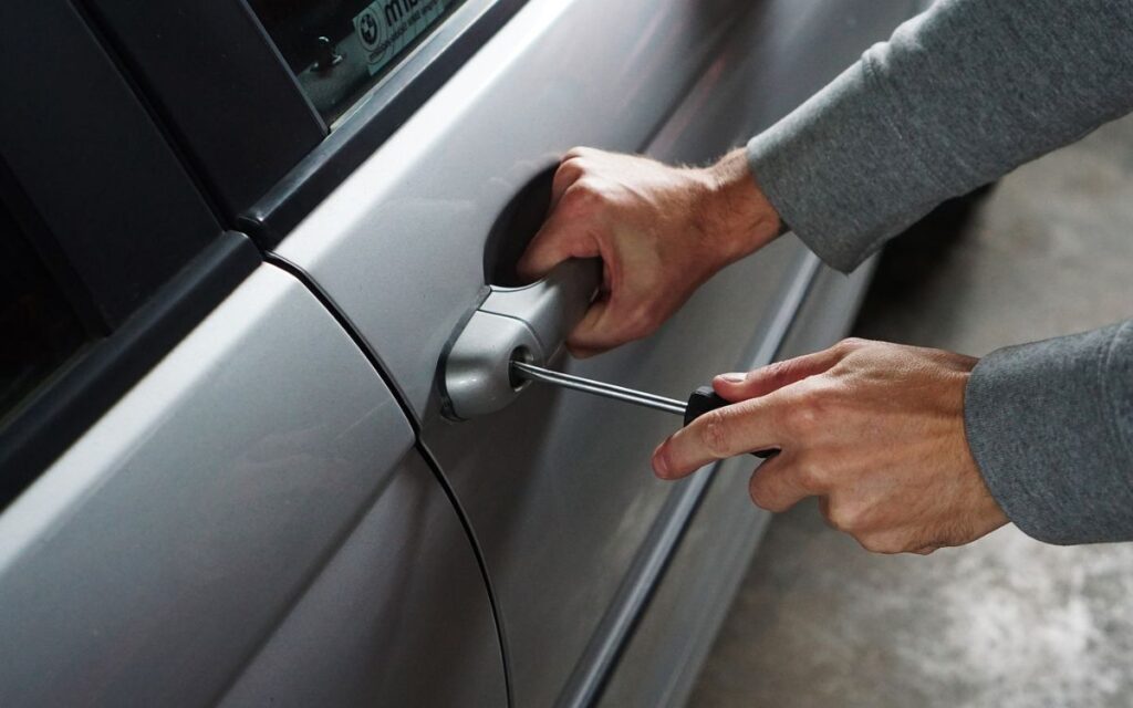 What is the safest method to unlock a car?